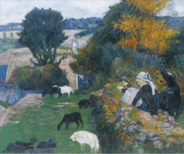 Pastora bretona Postimpresionismo Primitivismo Paul Gauguin Pinturas al óleo